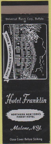 Matchbook Cover - Hotel Franklin Malone NY