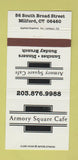Matchbook Cover - Armory Square Cafe Milford CT 30 Strike