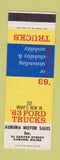 Matchbook Cover - 1963 Ford Trucks Auburn Motors Auburn ME