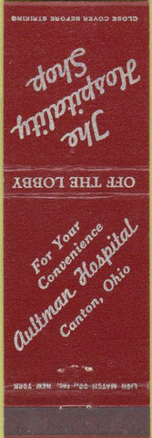 Matchbook Cover - Aultman Hospital Canton OH gift shop