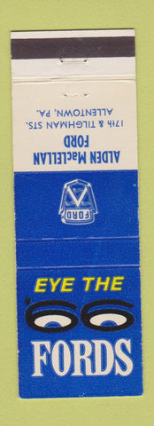 Matchbook Cover - 1966 Ford Alden MacLellan Allentown PA