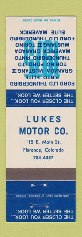 Matchbook Cover - 1975 Ford Lukes Florence Colorado