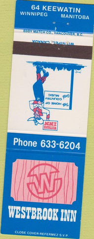 Matchbook Cover - Westbrook Inn Winnipeg Manitoba