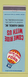 Matchbook Cover - 1967 Ford Kuhns Harnish Mechanicsburg PA