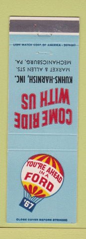 Matchbook Cover - 1967 Ford Kuhns Harnish Mechanicsburg PA