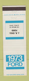 Matchbook Cover - 1973 Ford JR Dall Elyria OH