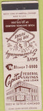 Matchbook Cover - Capitol Federal Savings Chicago IL CREASE WORN