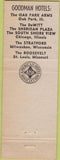 Matchbook Cover - Roosevelt Hotel ST Louis MO