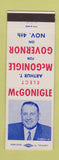 Matchbook Cover - Arthur McGonigle Governor Election PA WEAR