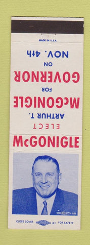 Matchbook Cover - Arthur McGonigle Governor Election PA WEAR
