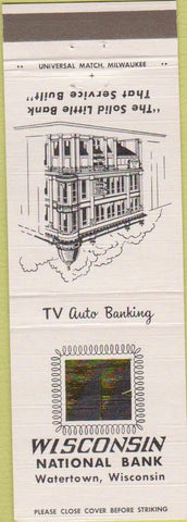 Matchbook Cover - Wisconsin National Bank Watertown WI
