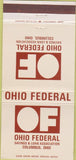 Matchbook Cover - Ohio Federal Savings Loan Columbus OH 30 Strike