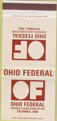 Matchbook Cover - Ohio Federal Savings Loan Columbus OH 30 Strike