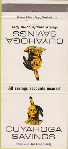 Matchbook Cover - Cuyahoga Savings Cleveland OH 30 Strike
