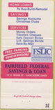 Matchbook Cover - Fairfield Federal Savings Lancaster OH 30 Strike