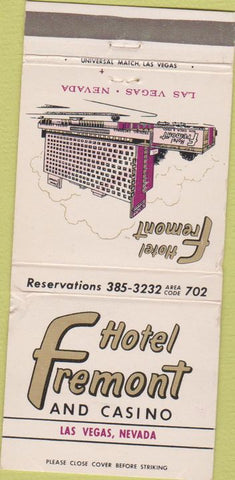 Matchbook Cover - Hotel Fremont Casino Las Vegas NV wear 30 Strike