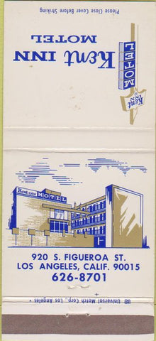 Matchbook Cover - Kent Inn Motel Los Angeles CA 30 Strike