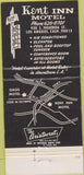 Matchbook Cover - Kent Inn Motel Los Angeles CA 30 Strike
