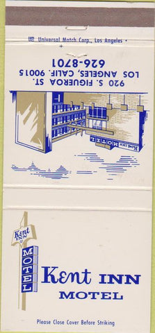 Matchbook Cover - Kent Inn Motel Los Angeles CA 30 Strike