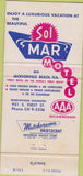 Matchbook Cover - Sol Mar Motel Jacksonville Beach FL 30 Strike