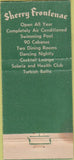 Matchbook Cover - Sherry Frontenac Miami Beach FL WEAR 30 Stick