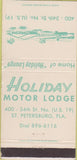 Matchbook Cover - Holiday Motor Lodge ST Petersburg FL 30 Strike