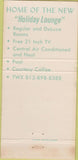 Matchbook Cover - Holiday Motor Lodge ST Petersburg FL 30 Strike