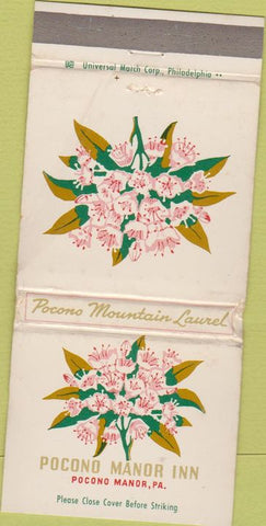Matchbook Cover - Pocono Manor Inn PA 30 Strike