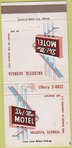 Matchbook Cover - Del Mar Motel Valdosta GA 30 Strike