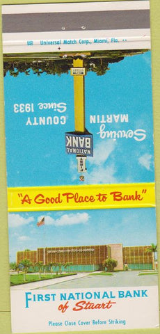 Matchbook Cover - First National Bank Stuart FL 30 Strike
