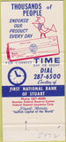 Matchbook Cover - First National Bank Stuart FL 30 Strike