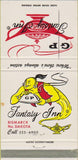 Matchbook Cover - GP Fantasy Inn Bismarck ND Genie 30 Strike