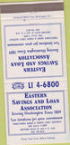 Matchbook Cover - Eastern Savings Loan Washington DC 30 Strike