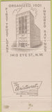 Matchbook Cover - Northwest Federal Savings Loan Washington DC  30 Strike