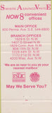Matchbook Cover - Eastern Liberty Savings Loan Washington DC 30 Strike