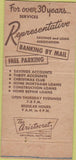 Matchbook Cover - Representative Savings Loan Plainfield NJ WEAR 30 Strike