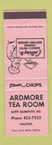 Matchbook Cover - Ardmore Tea Room Halifax NS PINK
