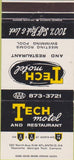 Matchbook Cover - Tech Motel Atlanta GA 30 Strike