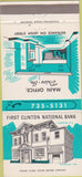 Matchbook Cover - First Clinton National Bank NJ 30 Strike
