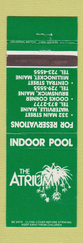 Matchbook Cover - Atrium Motels? Waterville Brunswick Millinocket ME
