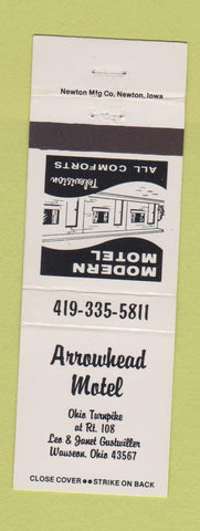 Matchbook Cover - Arrowhead Motel Wauseon OH