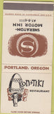 Matchbook Cover - Sheraton Motor Inn Portland OR tiki 30 Strike