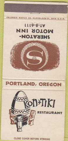 Matchbook Cover - Sheraton Motor Inn Portland OR tiki 30 Strike