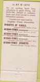 Matchbook Cover - Sheraton Motor Inn Portland OR tiki 30 Strike