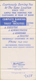 Matchbook Cover - First National Bank Waynesboro PA 30 Strike