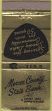 Matchbook Cover - Mercer County State Bank Sandy Lake PA 30 Strike