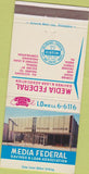 Matchbook Cover - Media Federal Savings Loan Media PA 30 Strike