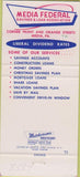Matchbook Cover - First Federal Savings Loan Lancaster PA 30 Strike