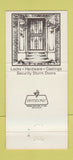 Matchbook Cover - Art Lock Ornamental Iron Dallas TX 30 Strike