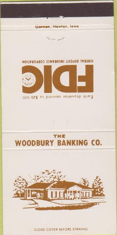 Matchbook Cover - Woodbury Banking Co GA 30 Strike